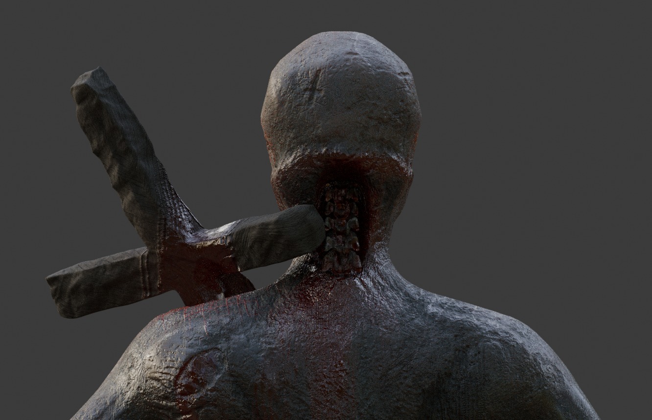 Demon model fully textured and rigged 3D model_2