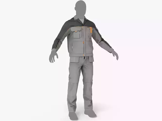 Working Outfit 2 Low-poly 3D model