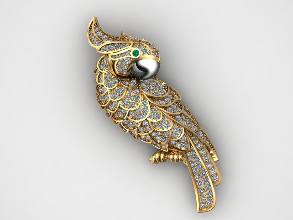 Parrot Pendant 3D print model_1