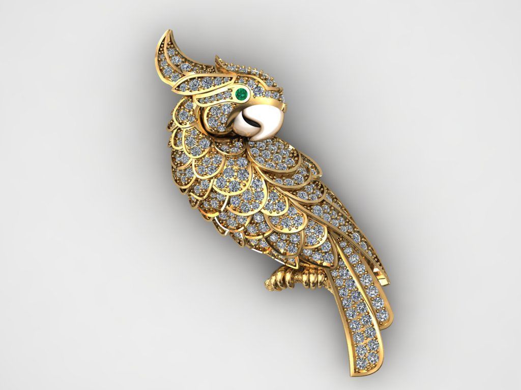 Parrot Pendant 3D print model_2