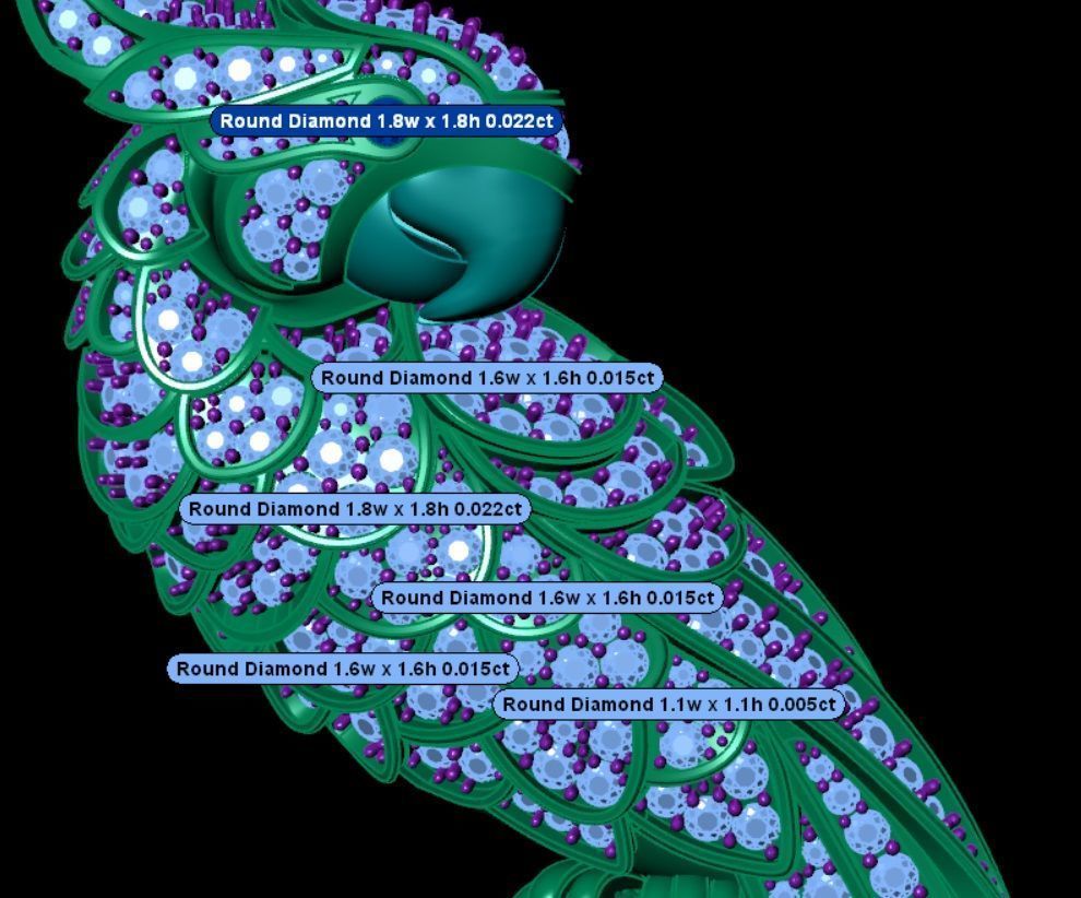 Parrot Pendant 3D print model_6