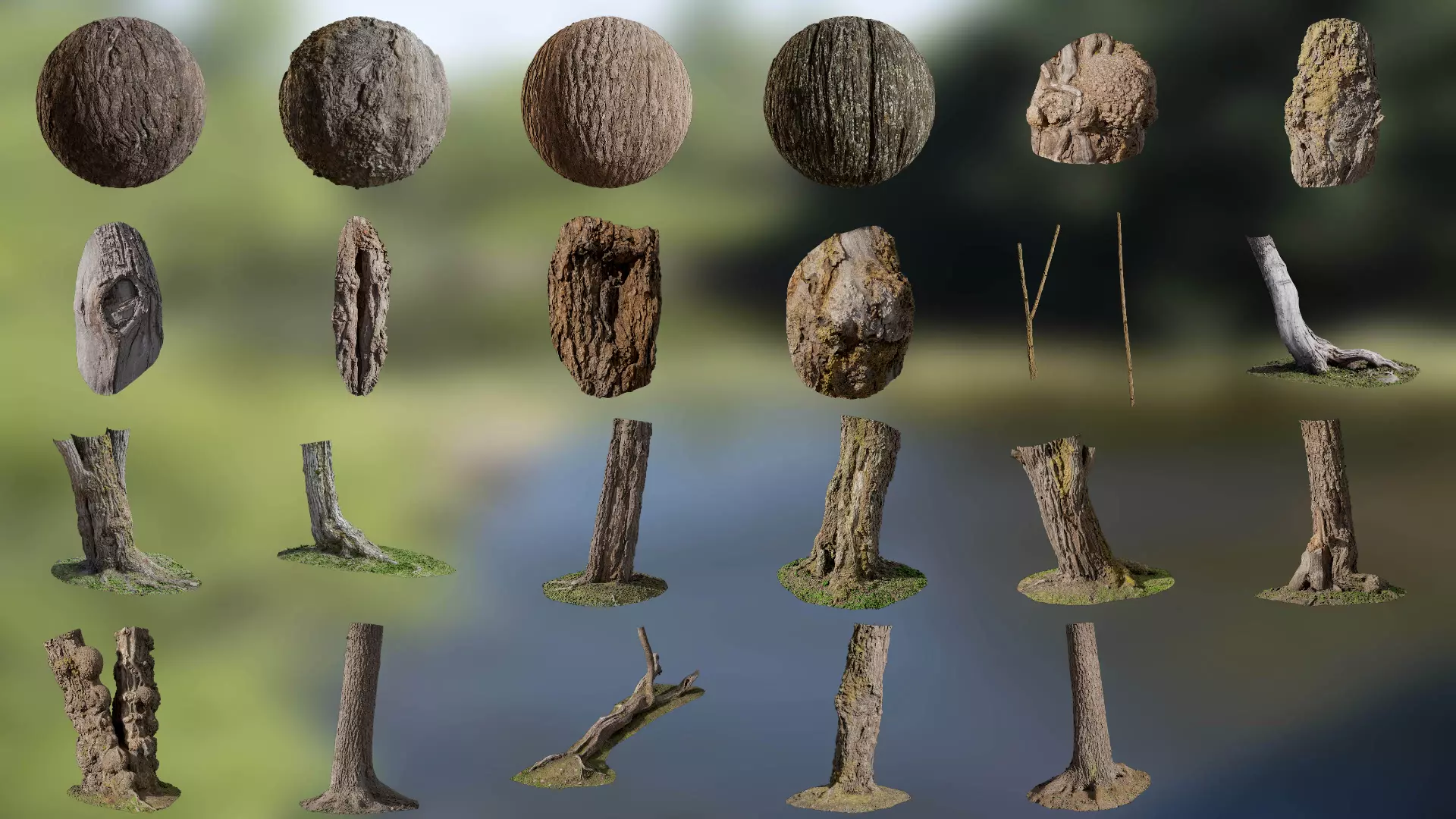 Hippophae rhamnoides Low-poly 3D model_0