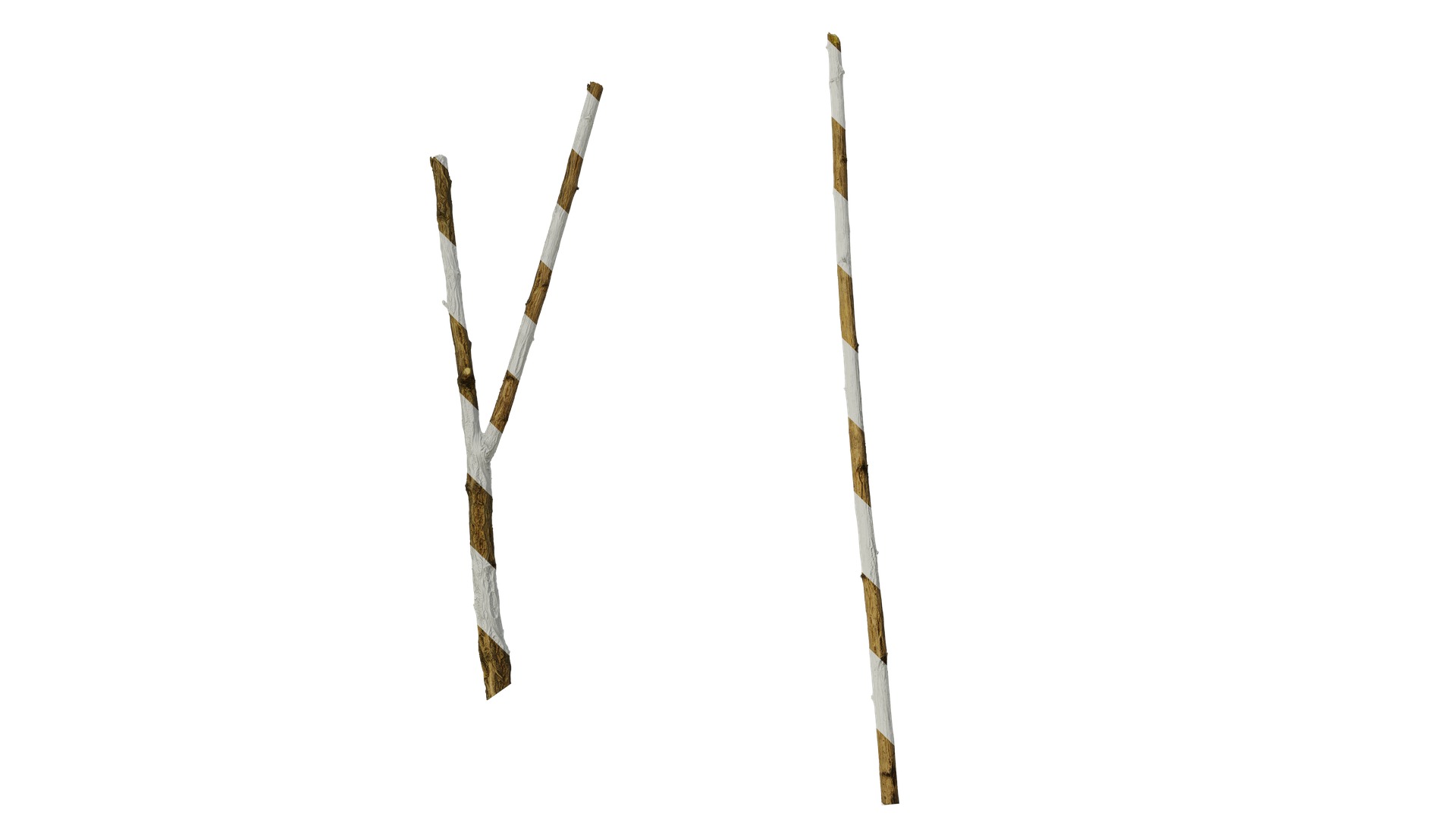 Hippophae rhamnoides Low-poly 3D model_10