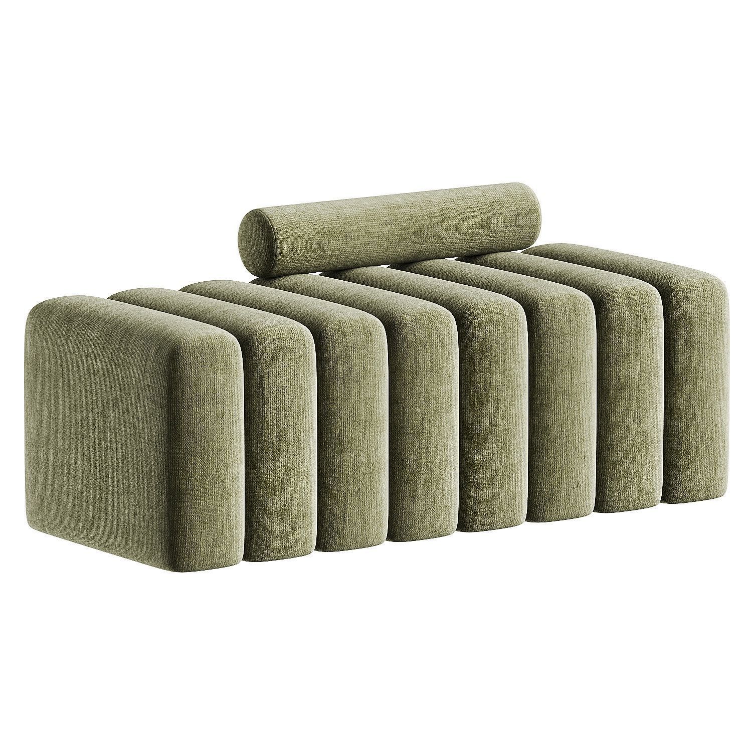 sofa white 2 3D model_2