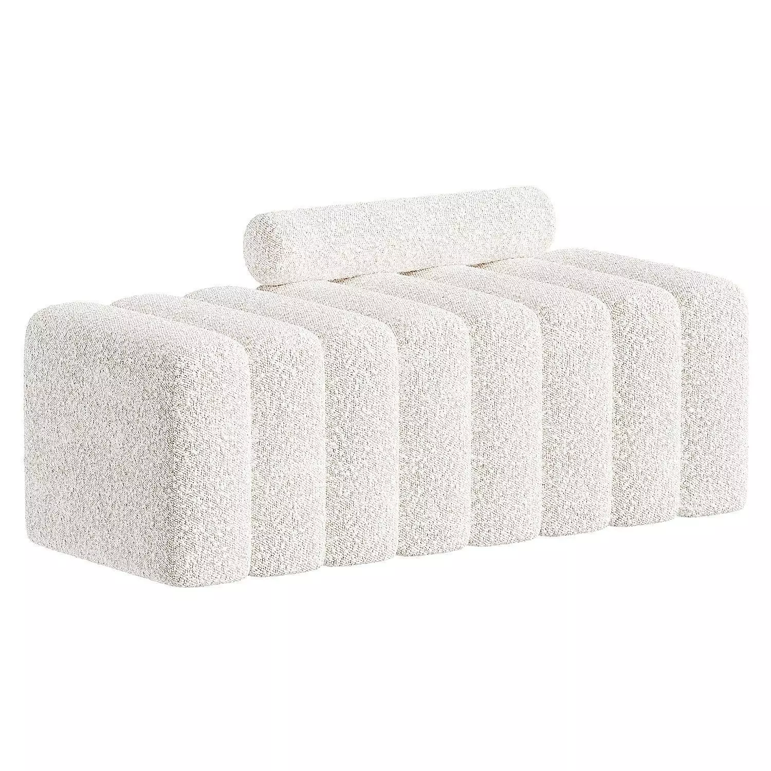 sofa white 2 3D model_0