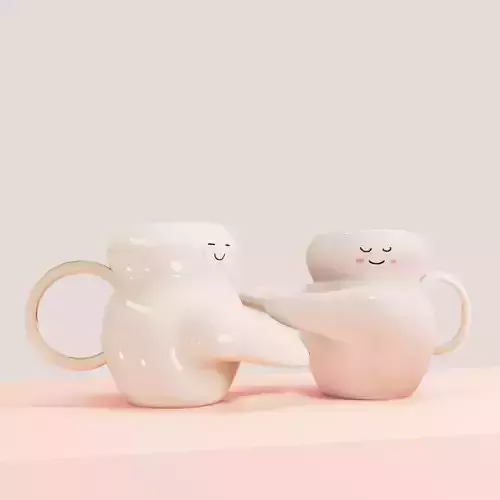 3D friends mugs