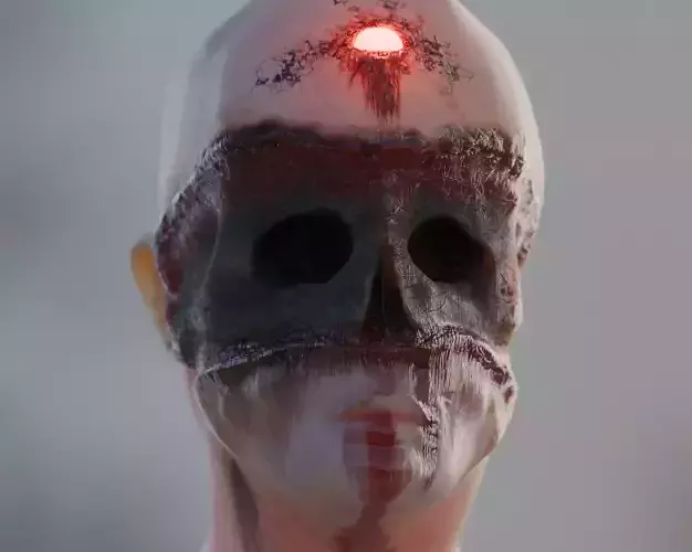 Monster head bust 3D model