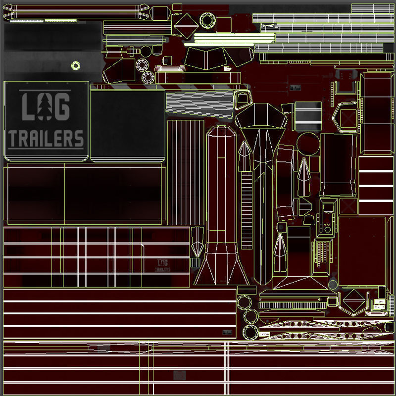International LoneStar logger semitruck Low-poly 3D model_65