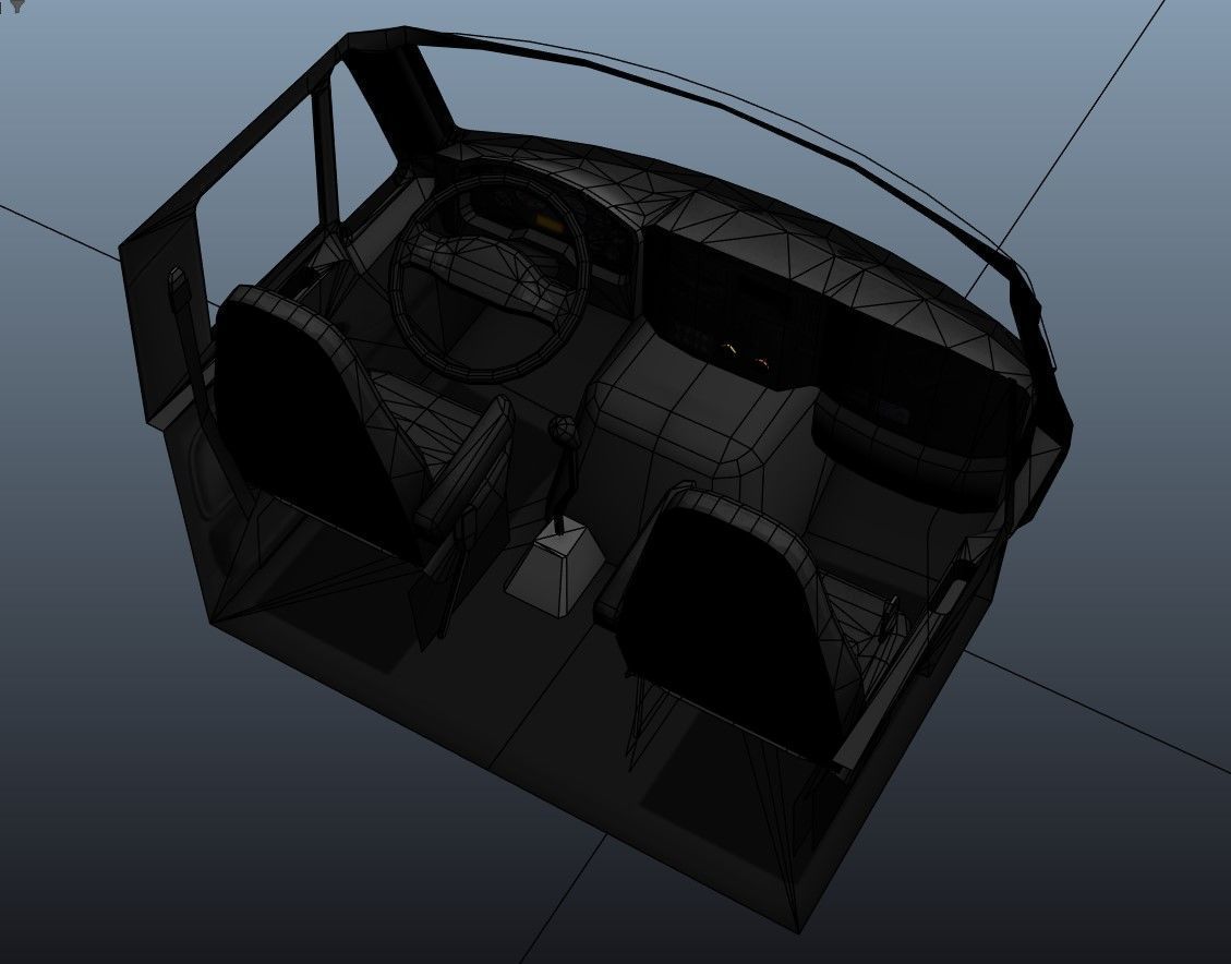 International LoneStar logger semitruck Low-poly 3D model_61