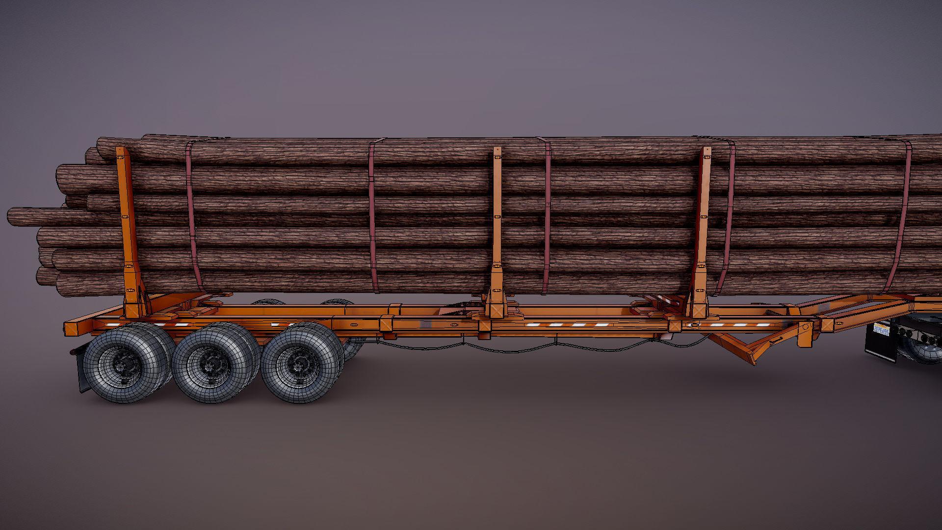 International LoneStar logger semitruck Low-poly 3D model_43