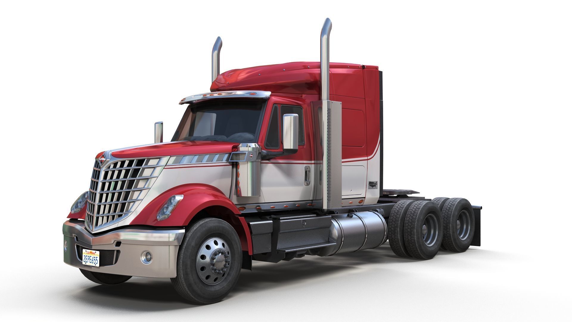International LoneStar logger semitruck Low-poly 3D model_11