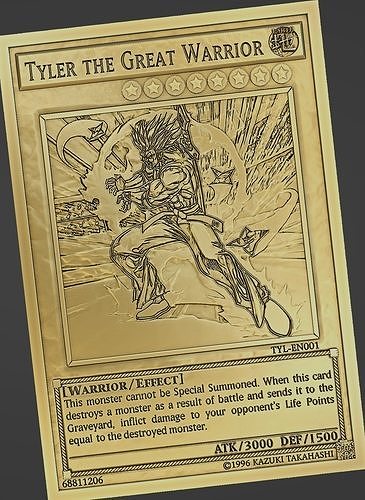 Tyler the Great Warrior - yu-gi-oh Free 3D print model