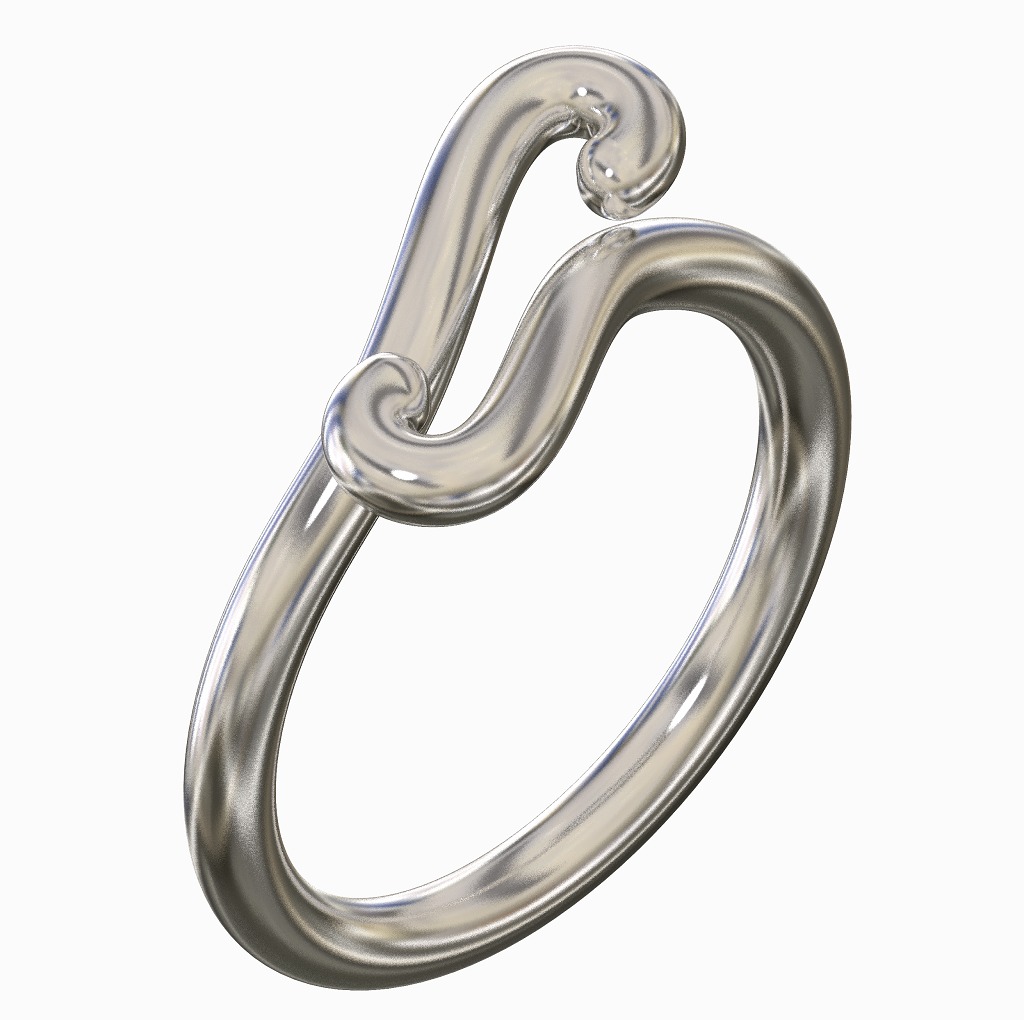 Stylish Pleasant Ring 3D print model_2
