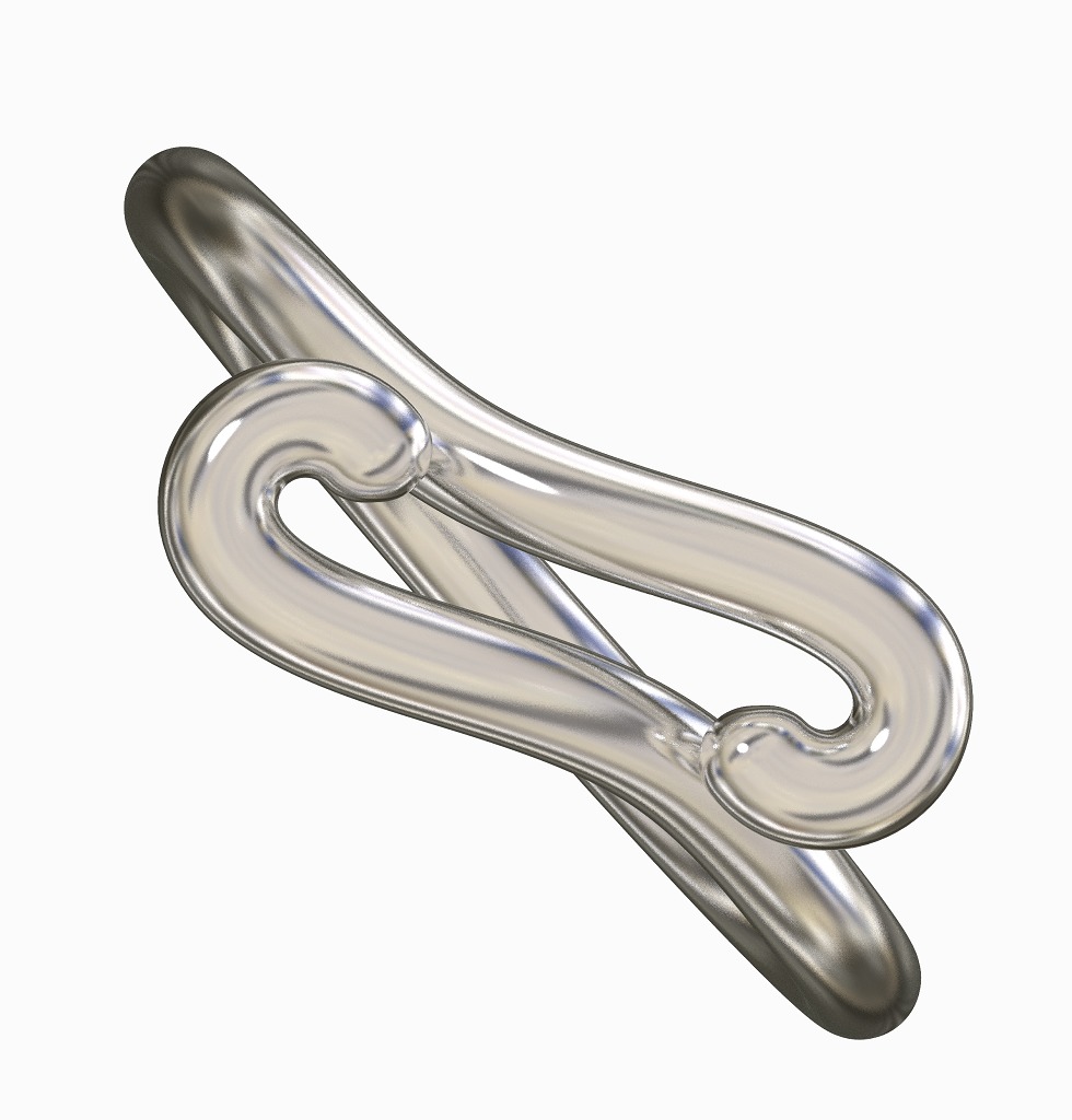 Stylish Pleasant Ring 3D print model_3