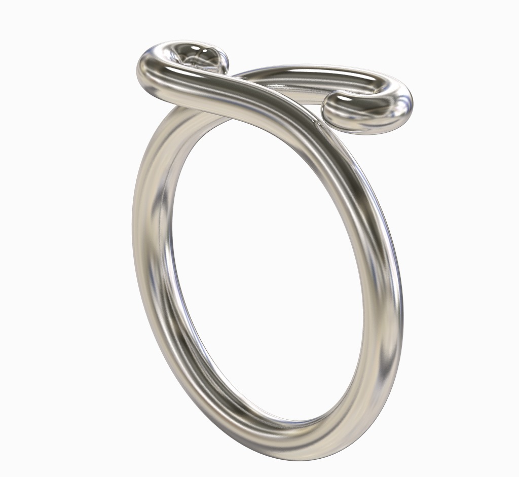 Stylish Pleasant Ring 3D print model_1