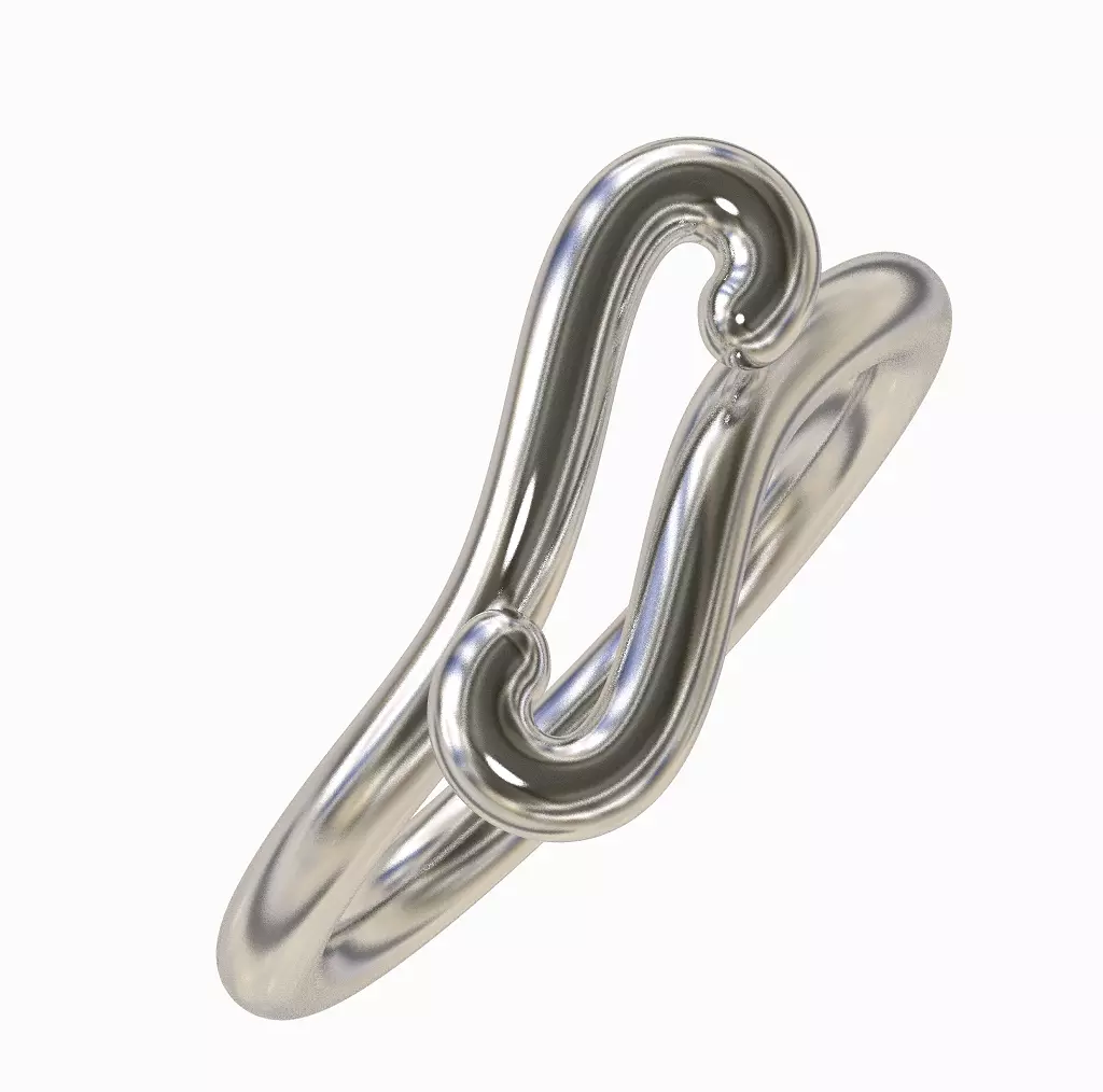 Stylish Pleasant Ring 3D print model_0