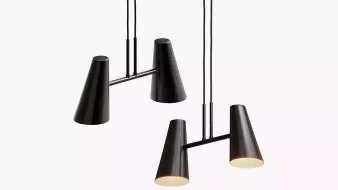 woud cono pendant lamp 3D model