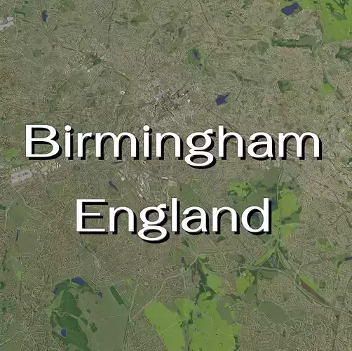 Birmingham England - city and urban 3D model