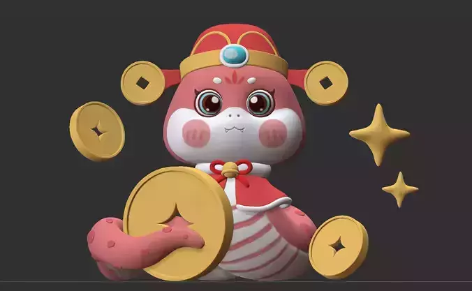 Snake Year IP  Q version cartoon snake Chinese Zodiac Snake