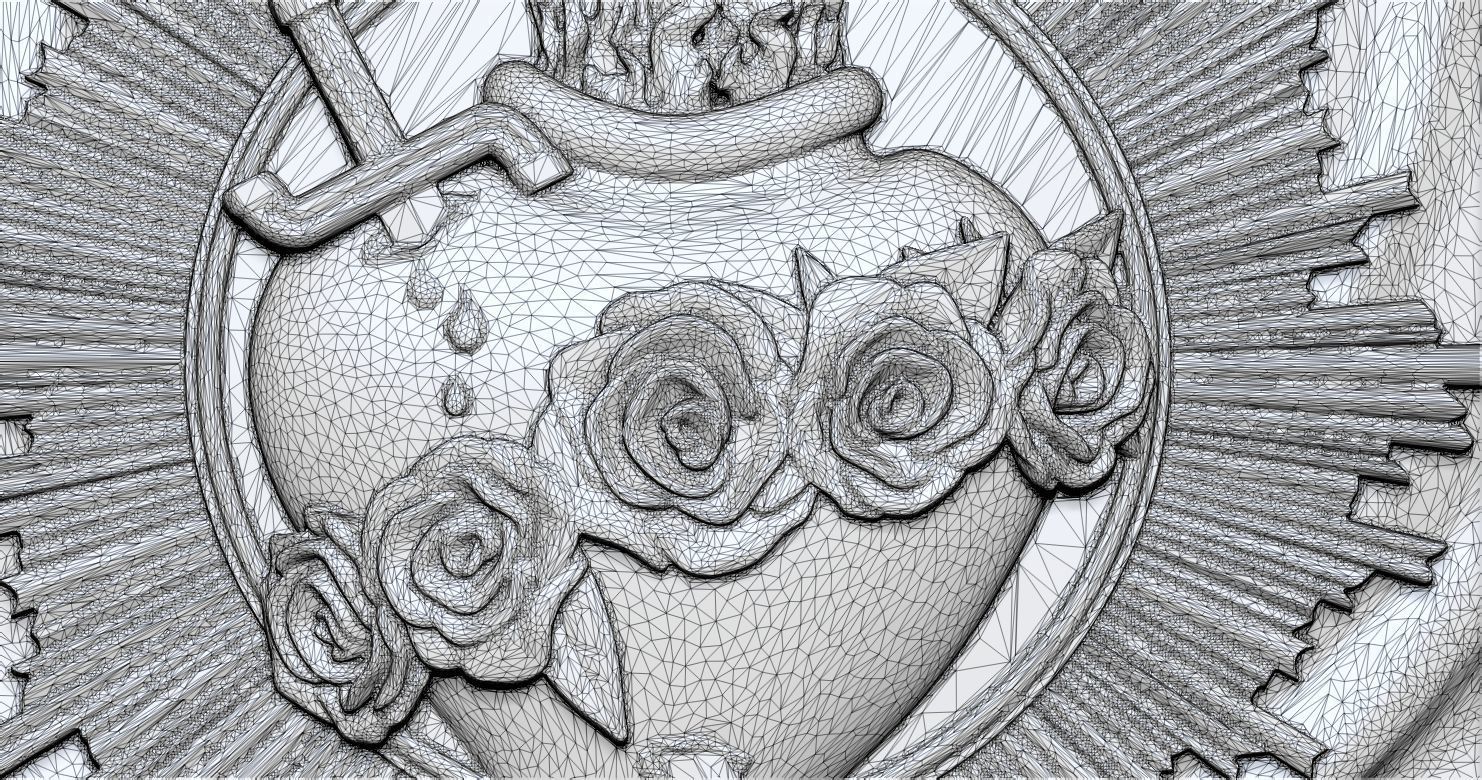 Immaculate of Mary Pendant  3D print model_5