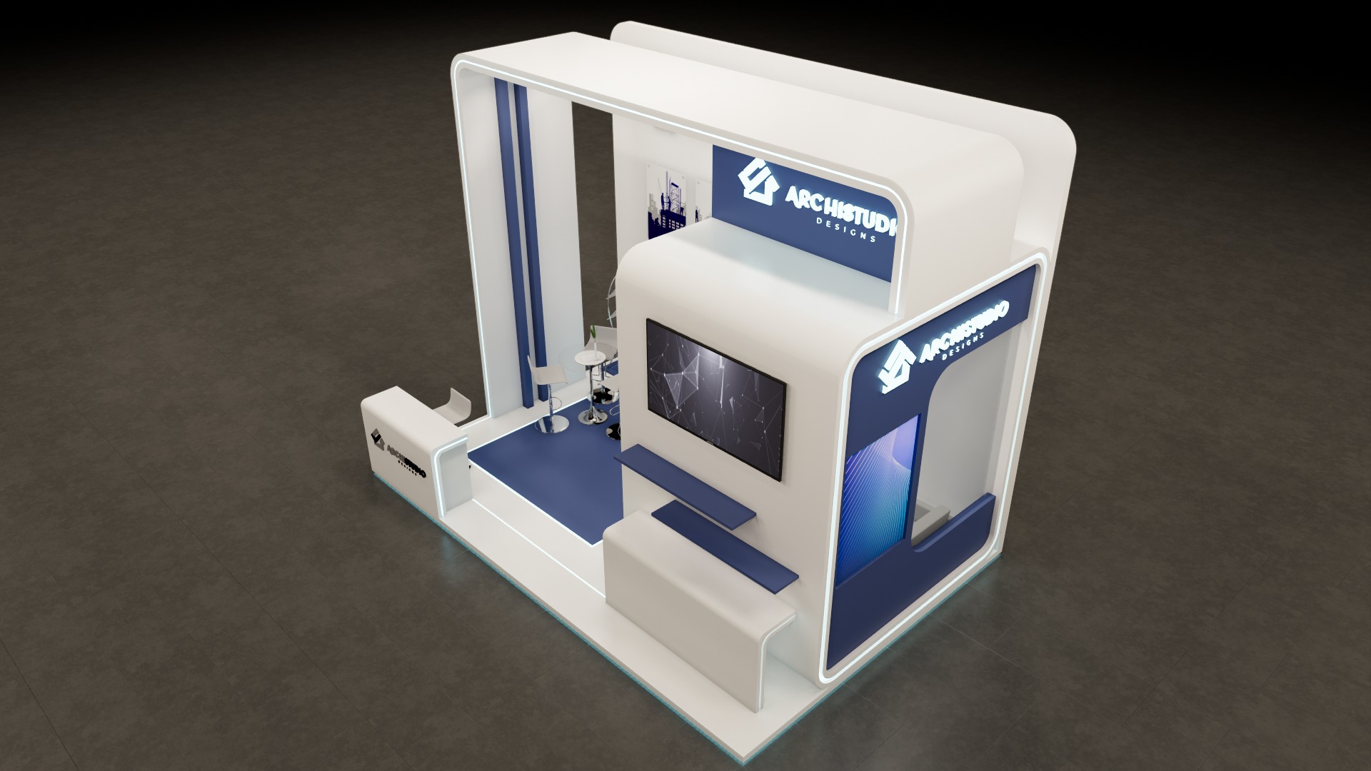 Booth Exhibition Stand Stall 8x4m Height 500 cm  3D model 3D model_6