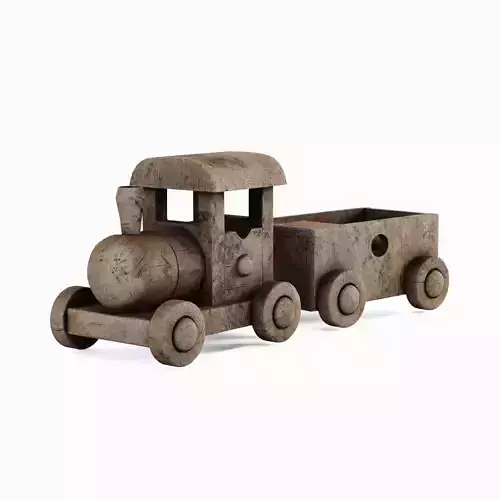 Wooden Toy Train 02 3D model