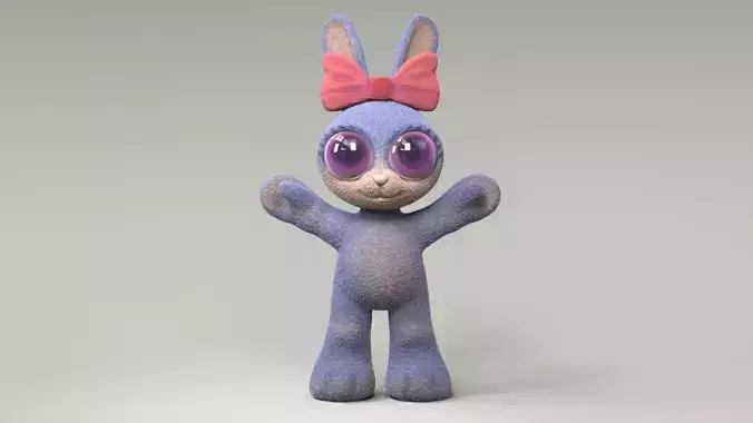 Rabbit cartoon 3d model