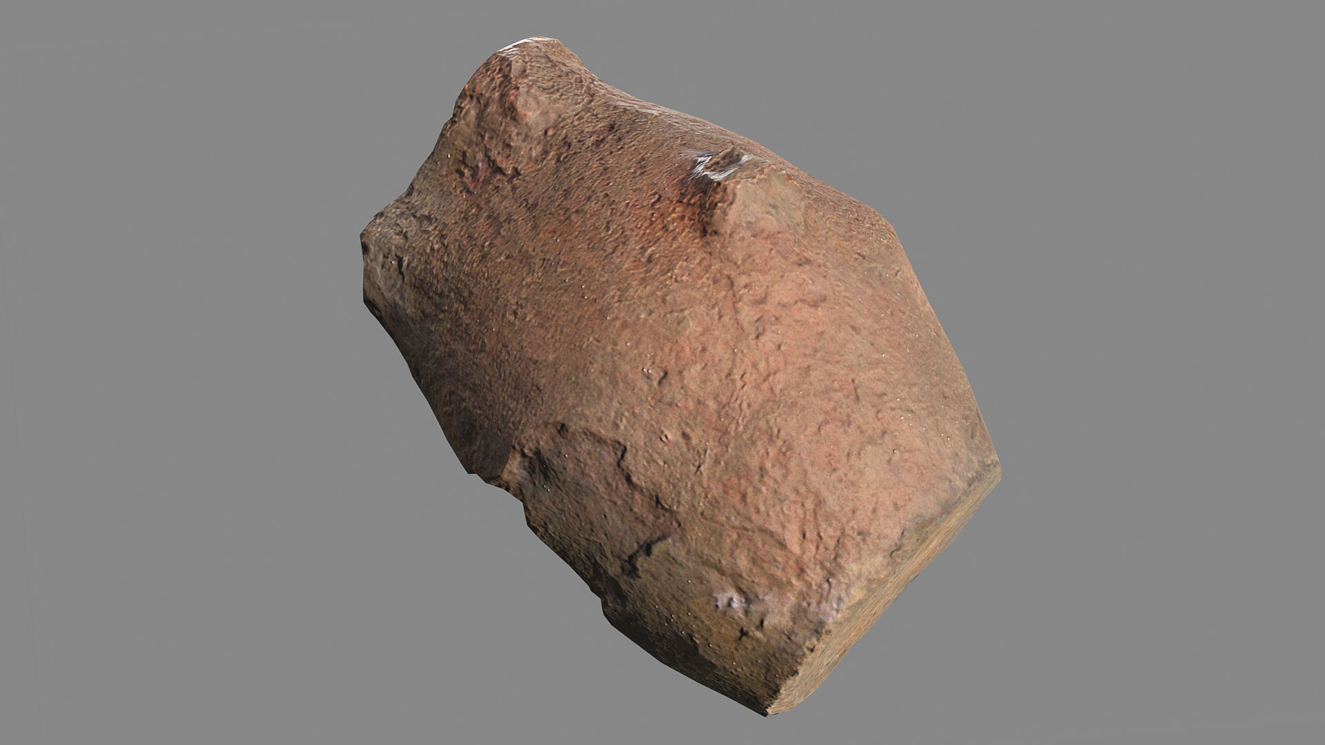Ancient broken clay jug Low-poly 3D model_3