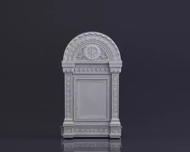 001574 raw 3D scan of a hanging icon case kiot