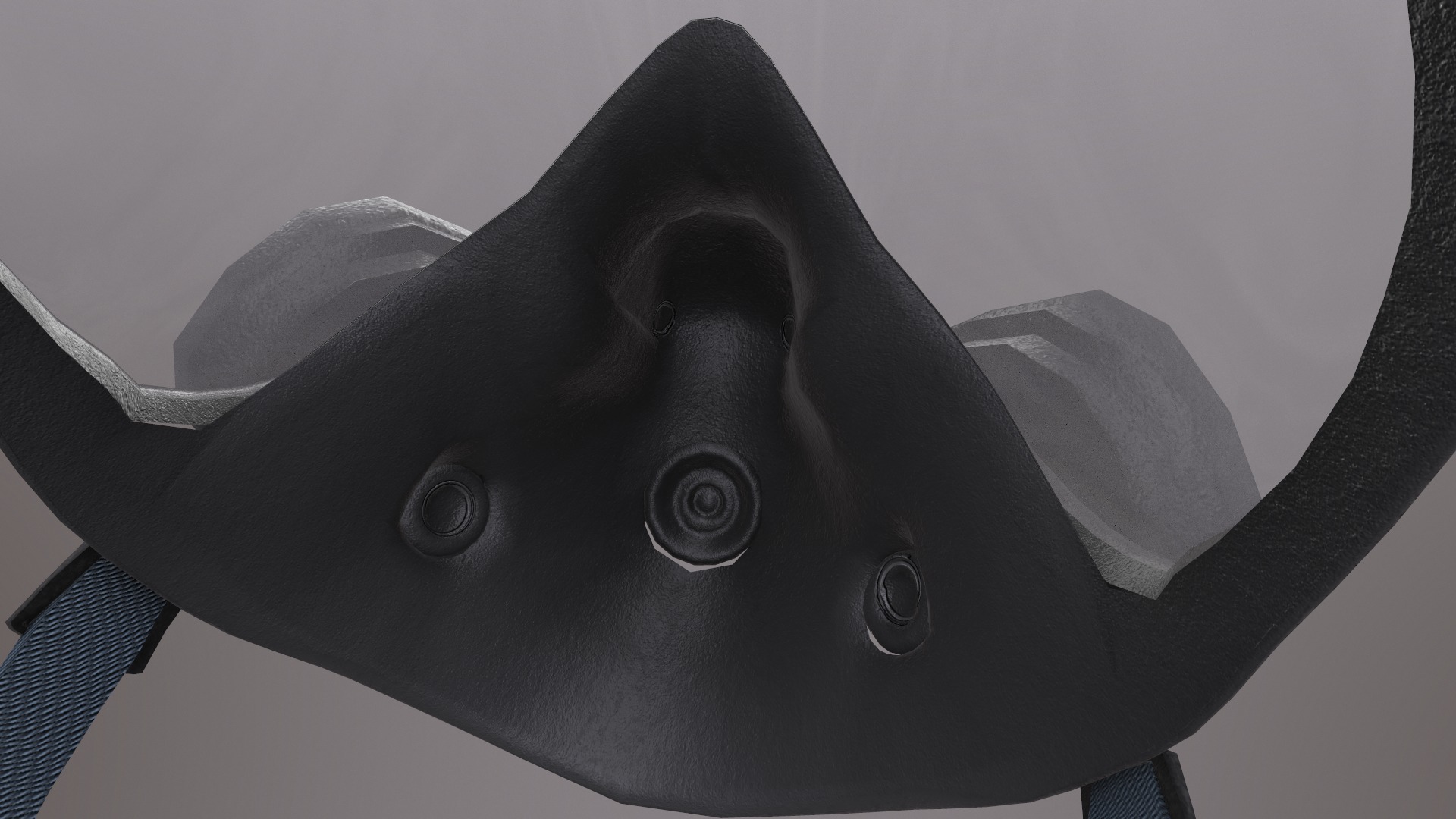 Gas Full Face Mask Respirator Low Poly Low-poly 3D model_7