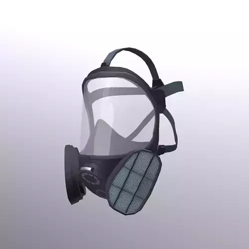 Gas Full Face Mask Respirator Low Poly 