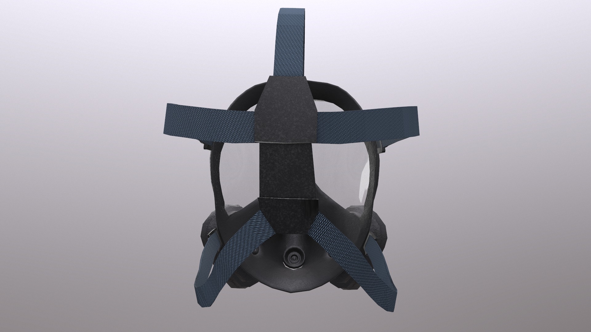 Gas Full Face Mask Respirator Low Poly Low-poly 3D model_20