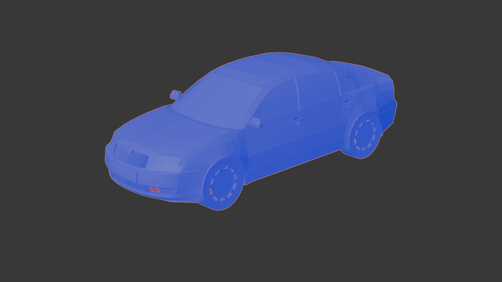 Skoda Superb Low Poly 3D model_7
