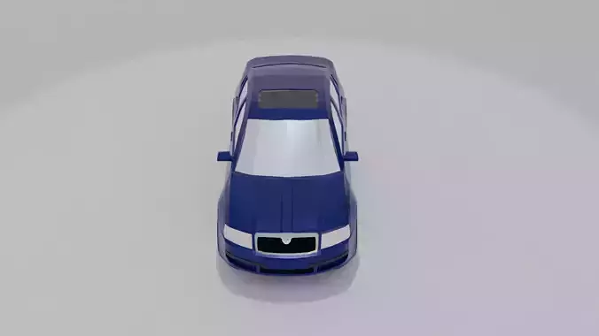 Skoda Superb Low Poly 3D model Skoda Superb Low Poly 3D model