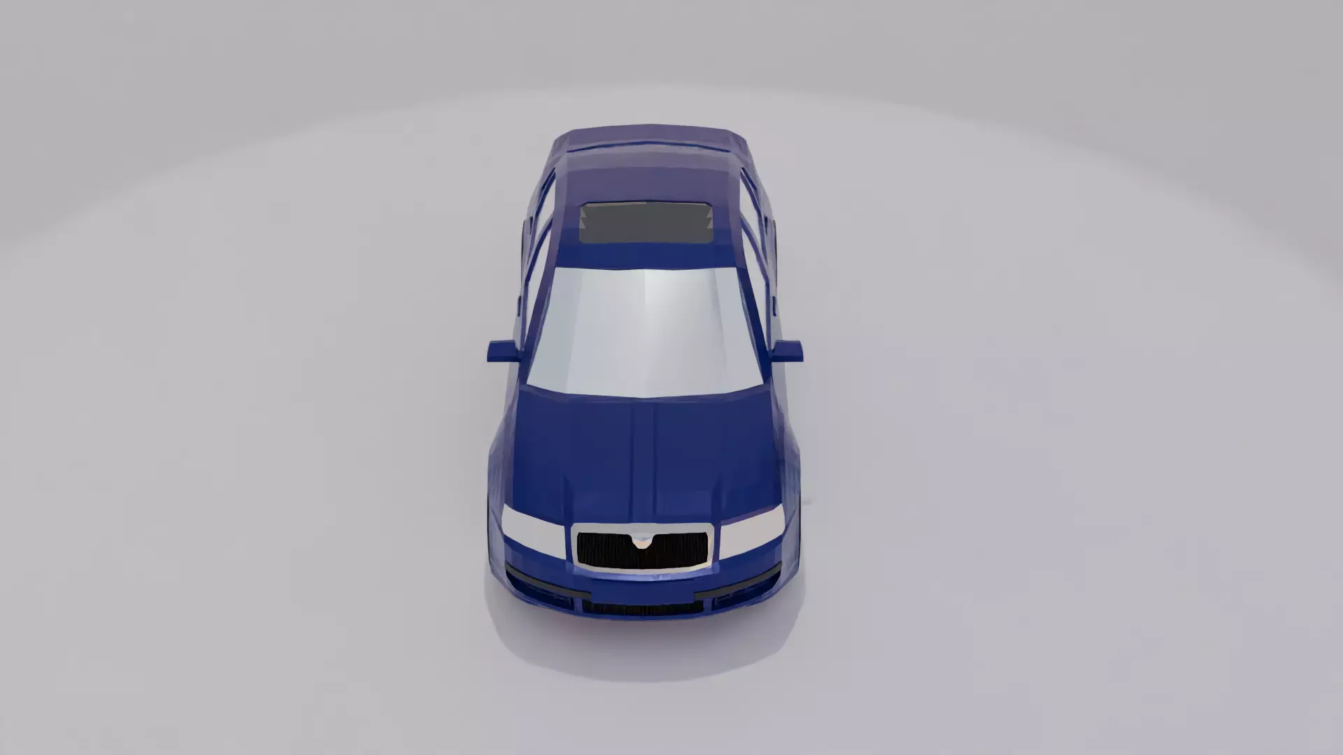 Skoda Superb Low Poly 3D model_0
