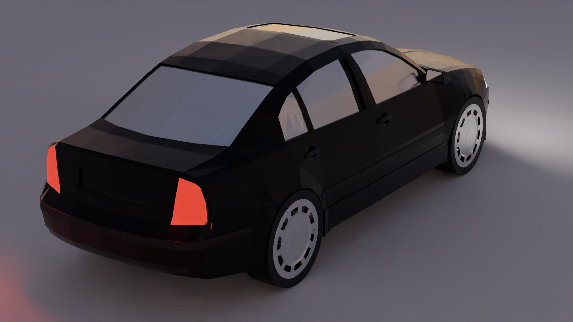 Skoda Superb Low Poly 3D model_4