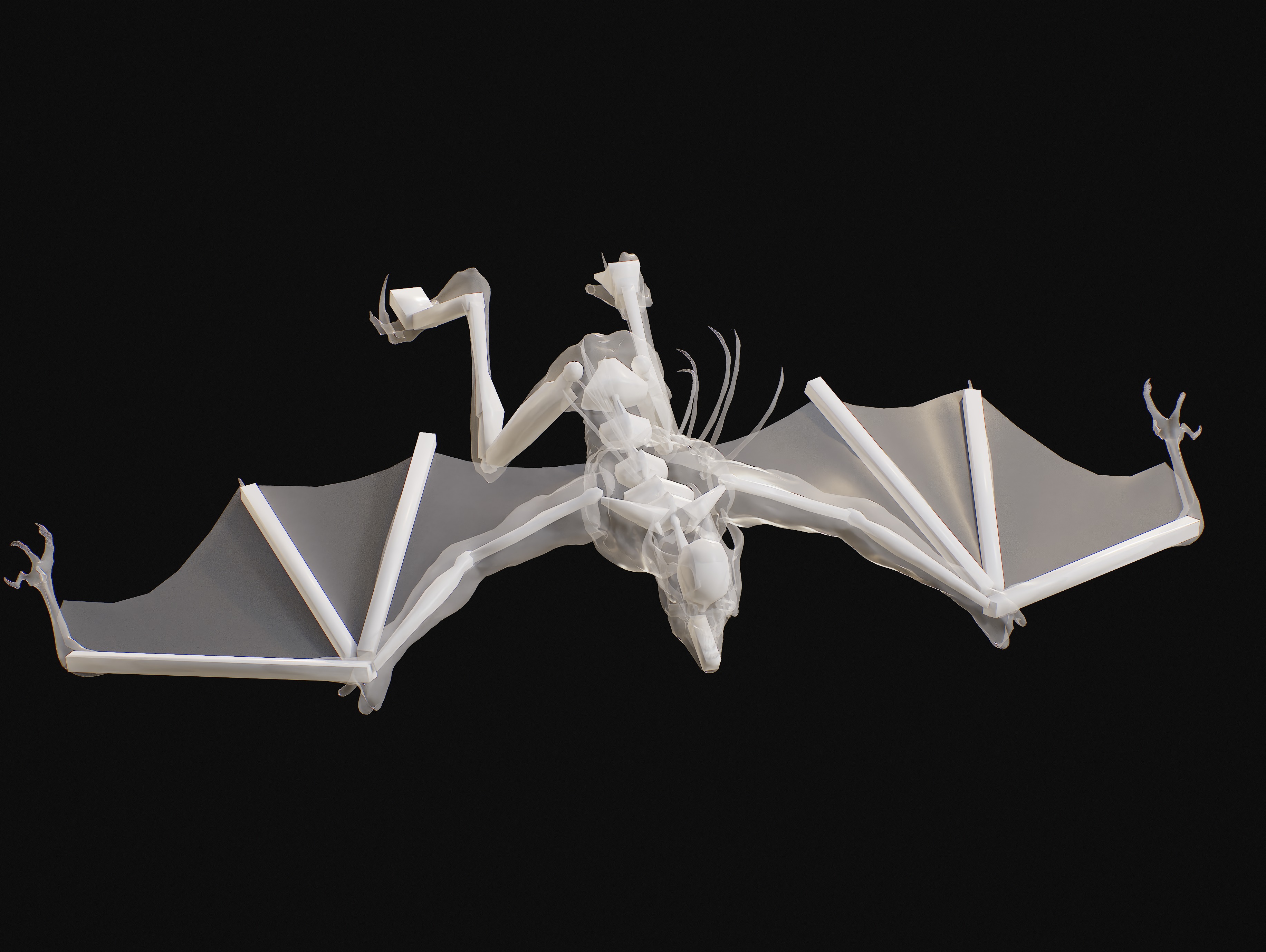 Cave Creature Low-poly 3D model_15