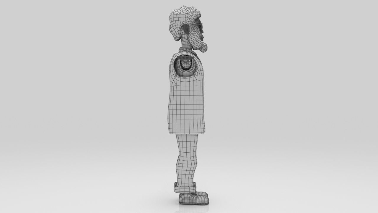 Character Old Man 02 rigged lowpolys  Low-poly 3D model_12