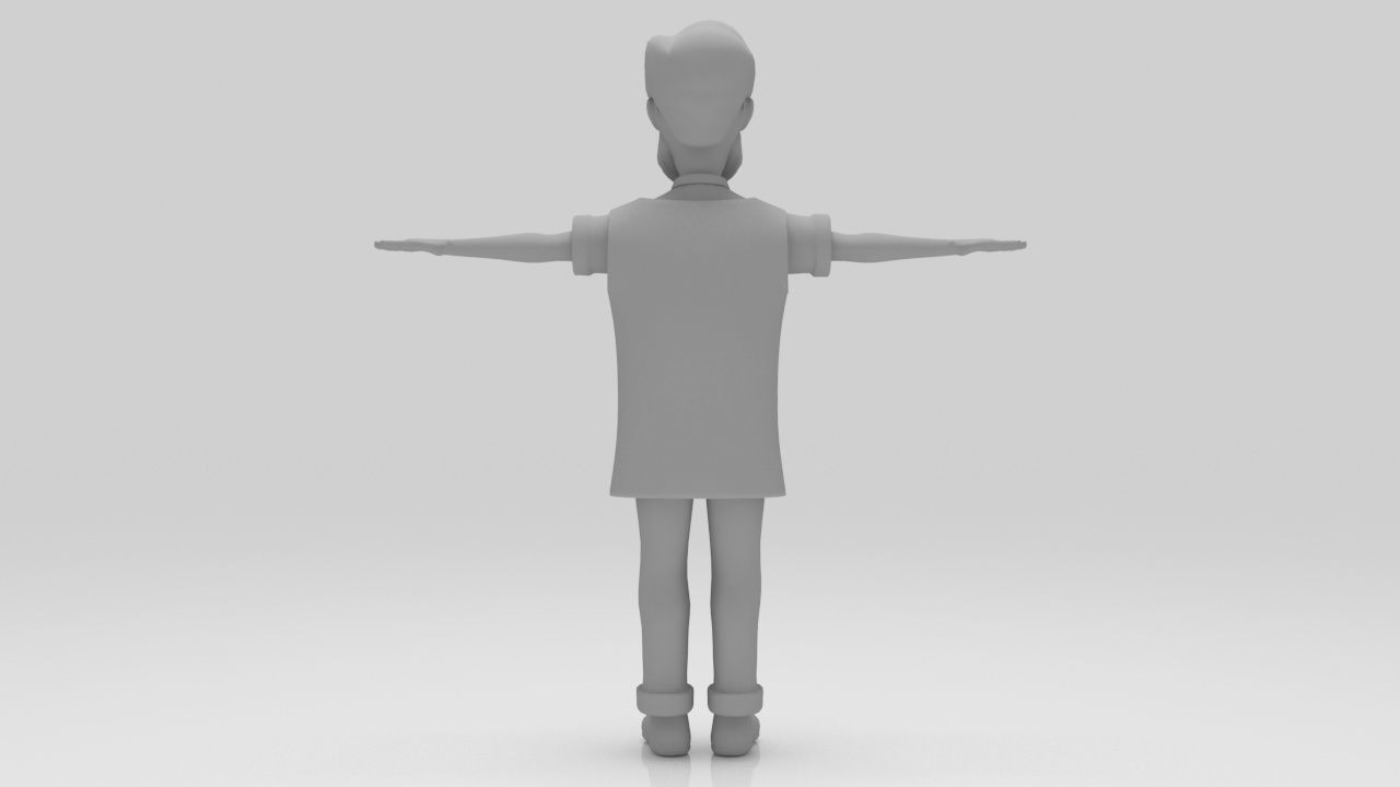 Character Old Man 02 rigged lowpolys  Low-poly 3D model_9