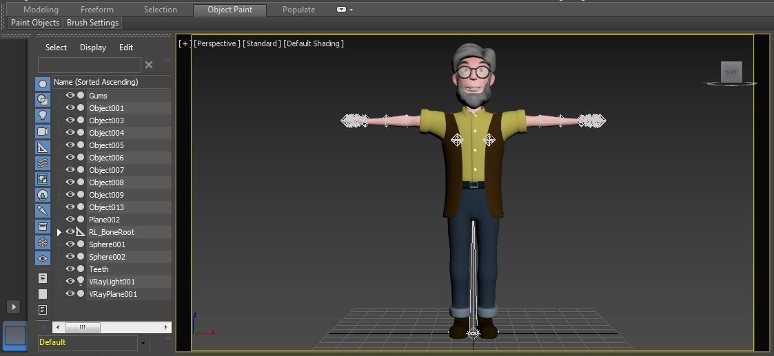 Character Old Man 02 rigged lowpolys  Low-poly 3D model_6