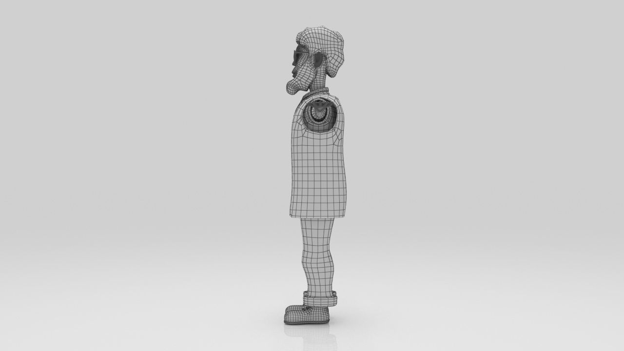 Character Old Man 02 rigged lowpolys  Low-poly 3D model_14