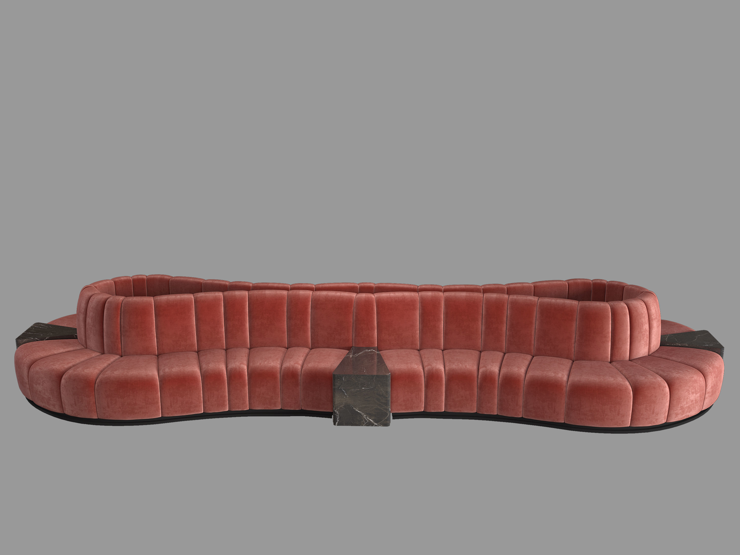 Restaurant Cafe Sofa Tableware Part7 - 12 colors big sofa set 3D model_11