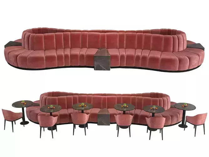 Restaurant Cafe Sofa Tableware Part7 - 12 colors big sofa set