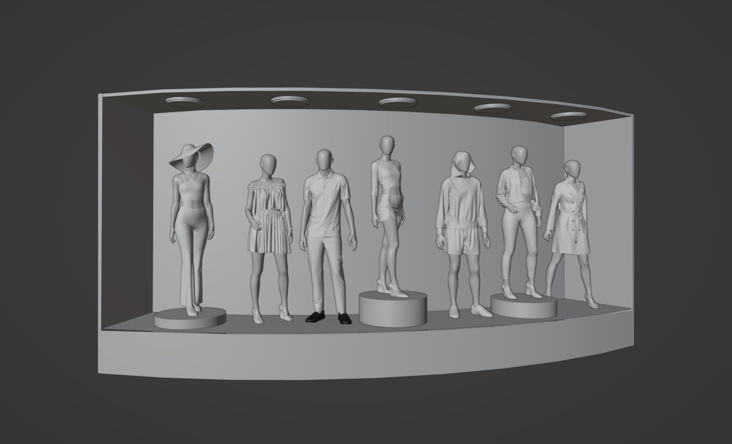 Mannequin Display 01 3D model_5