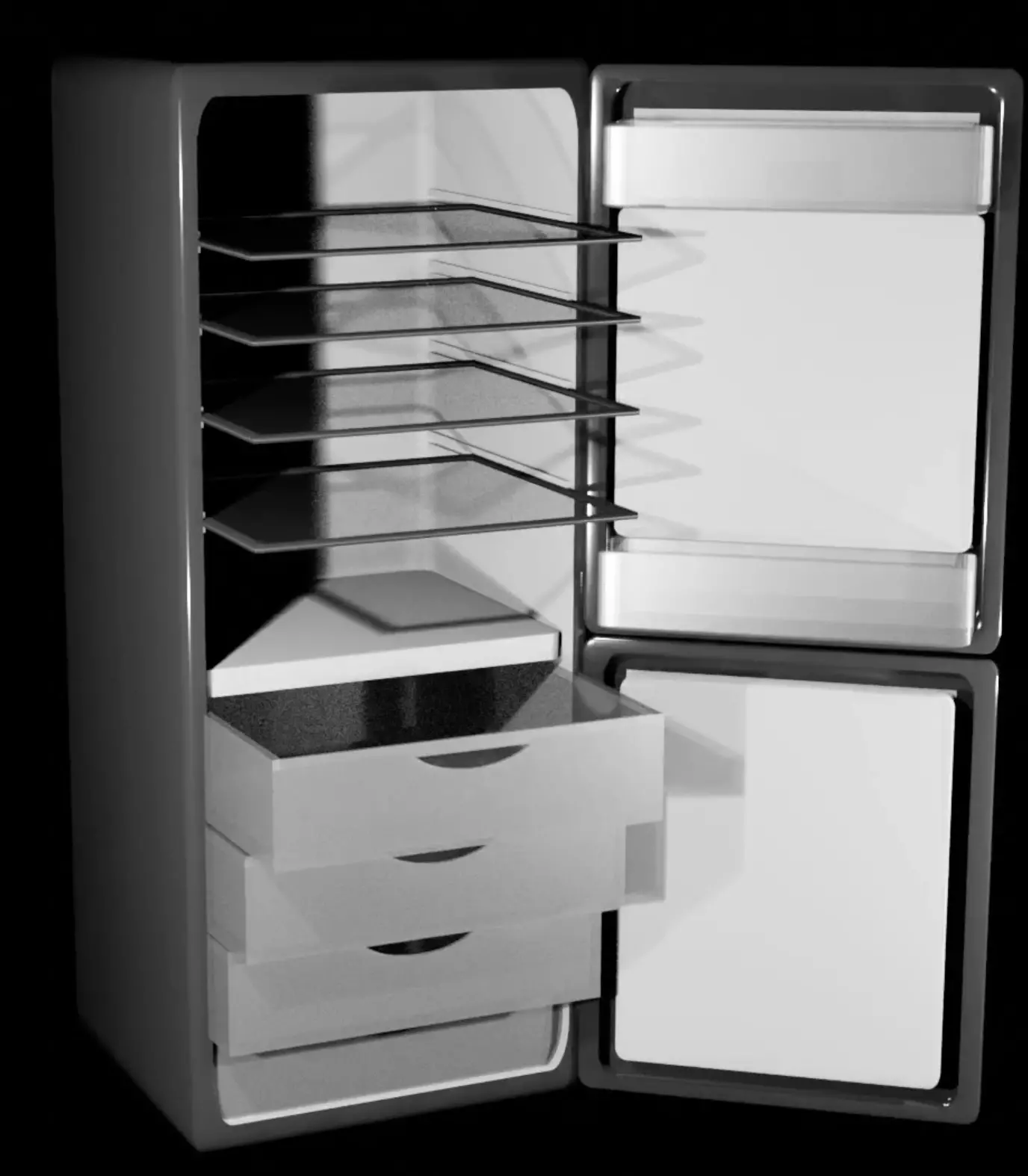 Fridge cooler freezer refrigerator Free 3D model