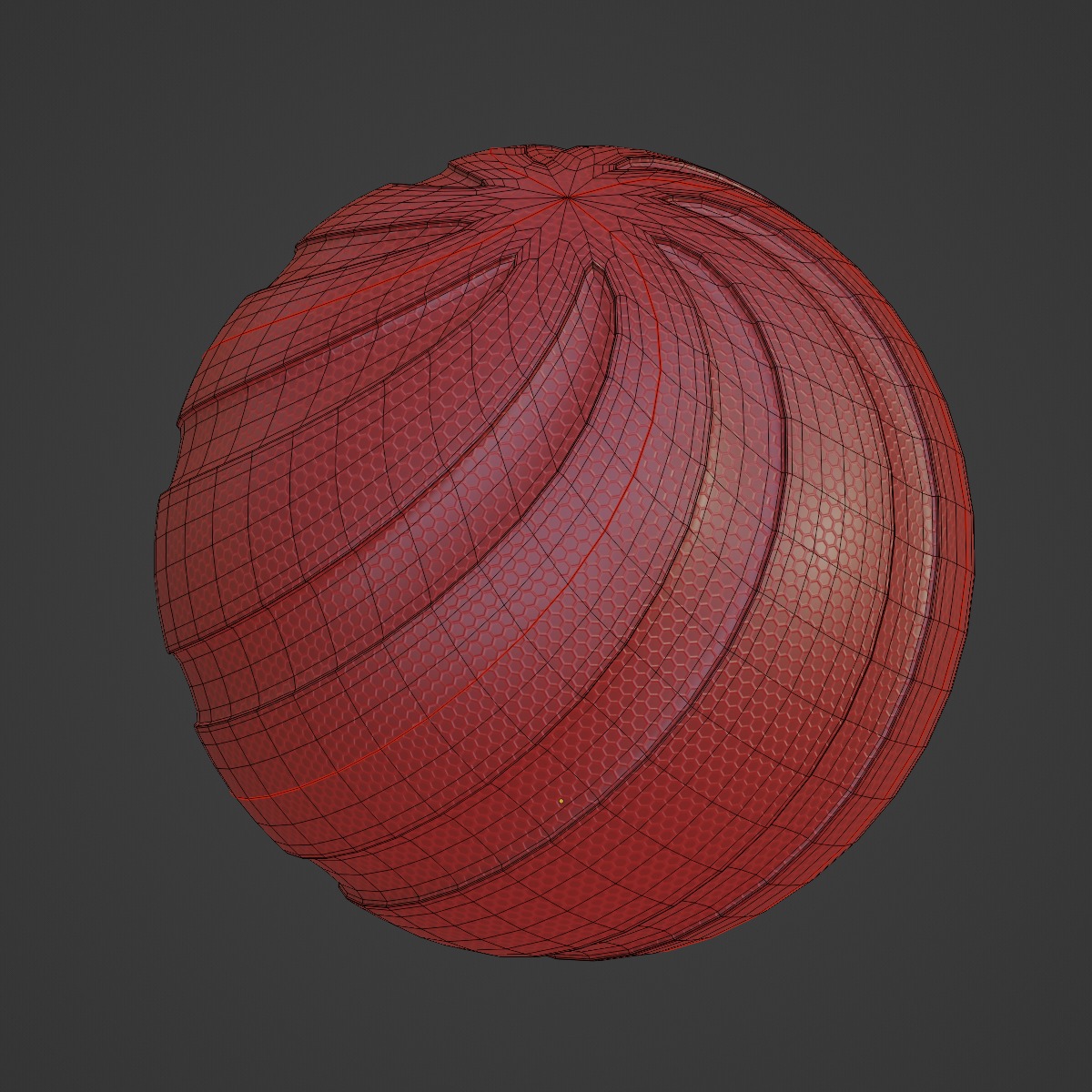 Simple Ball Mesh 04 3D model_5