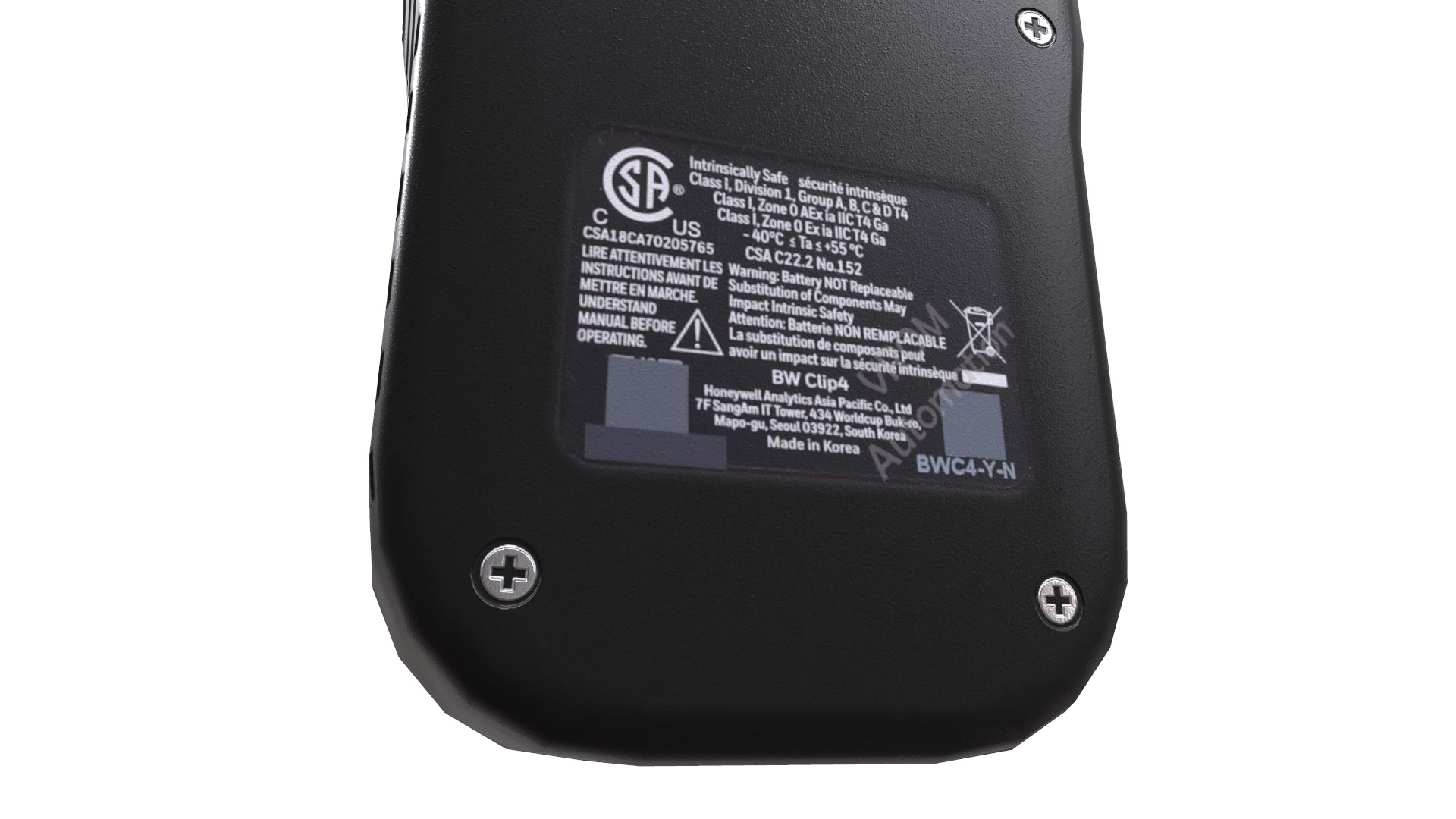 BW Clip4 Disposable 4 Gas Monitor Low Poly  Low-poly 3D model_11