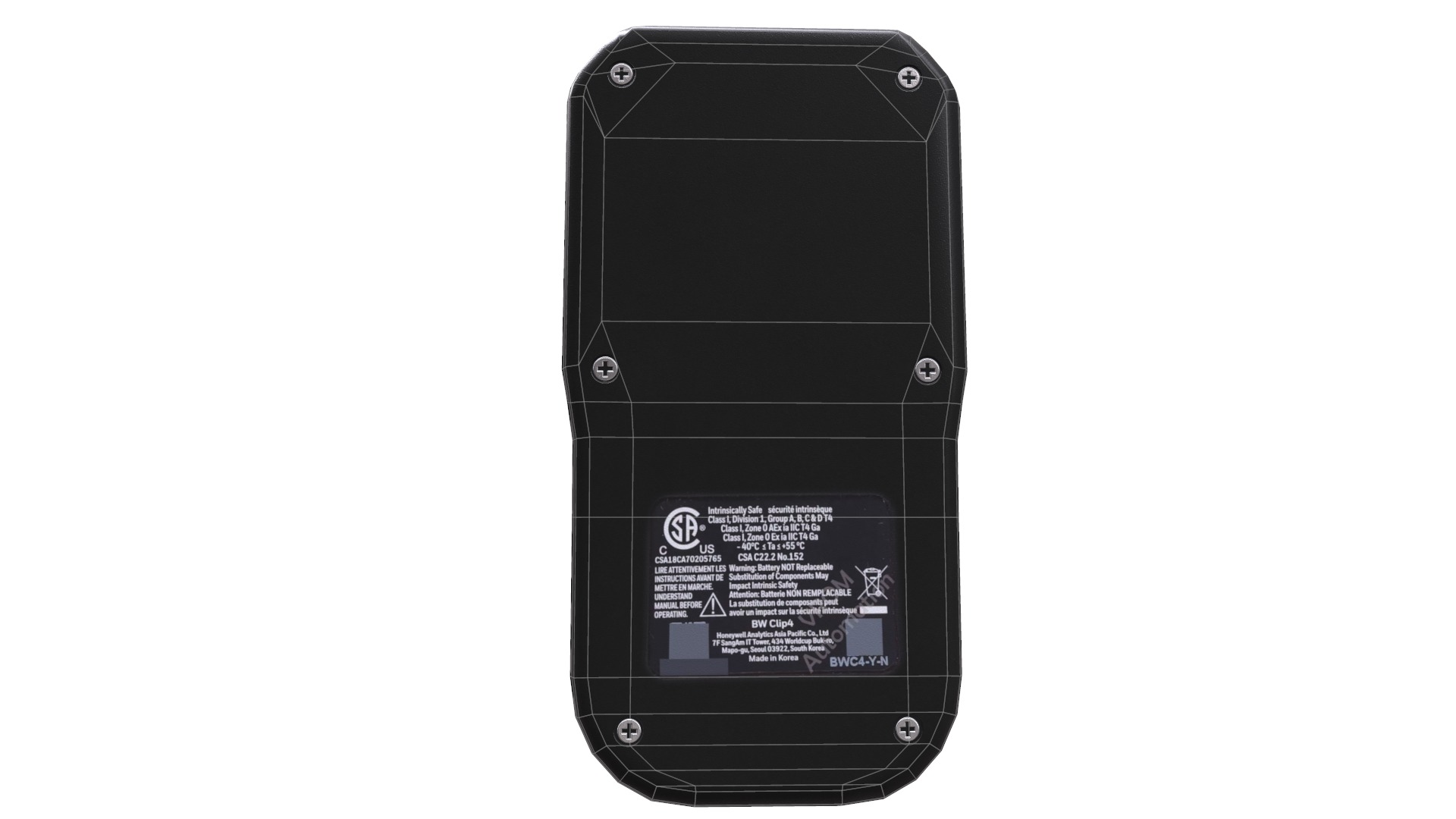 BW Clip4 Disposable 4 Gas Monitor Low Poly  Low-poly 3D model_22