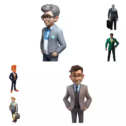 Business Character Collection - Modern Professional Avatars 3D print model