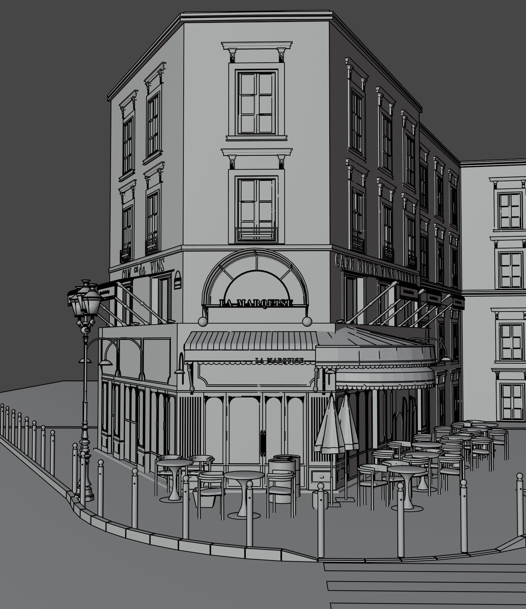 cafe lamarquise paris 3D model_19